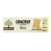Biscoito Cracker Integral Orgânico Multigrãos Mãe Terra Pacote 130g - Cod. 7896496917501