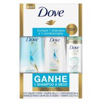 Oferta Dove Hidratação Intensa Shampoo 400ml + Condicionador 200ml + Shampoo a Seco - Cod. C15472