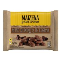 Mini Biscoito Integral Maizena Grãos do Bem Cacau 40g | 8 unidades - Cod. C15571