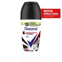 Desodorante Roll-On Rexona Antibacterial e Invisible 50ml - Cod. C15906