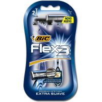 Aparelho de Barbear BIC Flex3 com 2 unidades - Cod. 70330736580