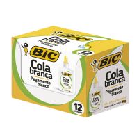 Cola Branca BIC 40g - Cartucho com 12 unidades - Cod. 70330509030