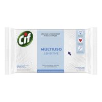 Lenços Umedecidos Cif Multiuso Sensitive contém 20 toalhas - Cod. 7891150072930