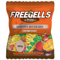 Bala Freegells Sortida Recheio Sabor Chocolate 584g (148 Balas) - Cod. 7891151035866
