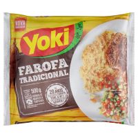 Farofa Pronta Mandioca Yoki 500g| Caixa com 24 unidades - Cod. 7891095300488