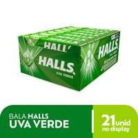 Bala Halls Uva Verde com 21 Unidades de 28g - Cod. 7622210854896