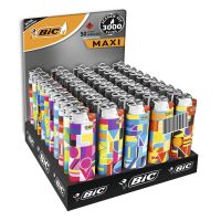 Isqueiro BIC Maxi DECOR estampa Subliminal c 50 unidades - Cod. 070330659018C50