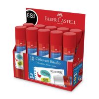Cola Bastão Faber-Castell 10g 1 Cx C/ 10 Un - Cod. 7891360522980