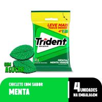 Chiclete Trident Menta 32g - Pacote com 4 Embalagens - Cod. 7895800112786