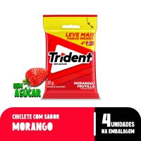 Chiclete Trident Morango 32g - Pacote com 4 Embalagens - Cod. 7895800480502