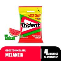 Chiclete Trident Melancia 32g - Pacote com 4 Embalagens - Cod. 7895800480540