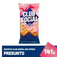 Biscoito Club Social Regular Presunto Multipack 141Gr - Cod. 7622210641632