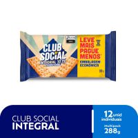 Biscoito Club Social Integral Tradicional Embalagem Econômica 288g - Cod. 7622300992330