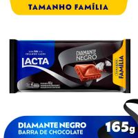 Barra de Chocolate Diamante Negro Tamanho Família 165g - Cod. 7622210709400