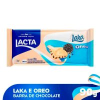 Barra de Chocolate Lacta Laka Branco com Biscoito Oreo | Display 17 unidades - Cod. 7622210936677