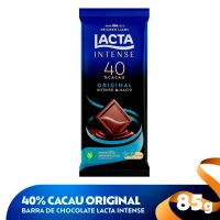 Barra de Chocolate Lacta Intense 40% Cacau Original 85g | Display 17 unidades - Cod. 7622210700001