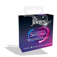 Preservativo Camisinha Jontex Orgasmo em Sintonia - 2 Unidades - Cod. 7891035990489