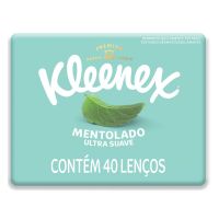 Lenço de Papel Kleenex Ultrasuave Mentol Box 40un - Cod. 7702425808973