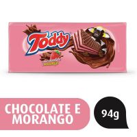 Biscoito Wafer Chocolate Recheio Morango Toddy Pacote 94g - Cod. 7896071025416