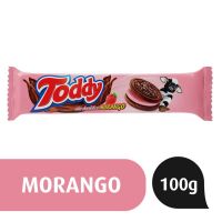 Biscoito Chocolate Recheio Morango Toddy Pacote 100g - Cod. 7896071024433