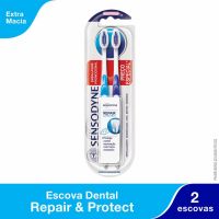 Kit Promocional Sensodyne Repair & Protect com duas Escovas Dentais para Dentes Sensíveis - Cod. 7896015591373