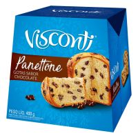 Panettone Visconti com Gotas de Chocolate 400g - Cod. 7891962027418