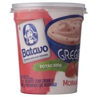 Iogurte Grego com Creme Preparado de Morango Batavo Pote 500g - Cod. 7891097000140C12
