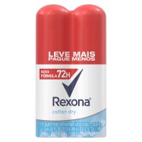 Oferta 2 Desodorantes Antitranspirantes Rexona Cotton Dry 72 horas 150mL - Cod. 7891150057104