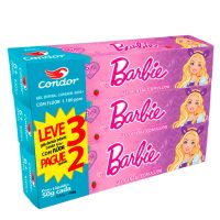 Pack Condor Gel Dental Infantil com Flúor Morango Barbie Kids+ Caixa 150g Leve 3 Pague 2 Unidades - Cod. 7891055816035