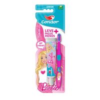 Kit Condor Escova + Gel Dental Infantil com Flúor Tutti Frutti Barbie Júnior 50g Leve Mais Pague Menos - Cod. 7891055816028