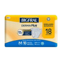Fralda Bigfral Derma Plus M 18 Unidades Embalagem Econômica - Cod. 7896012880203