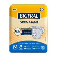 Fralda Bigfral Derma Plus M 8 Unidades - Cod. 7896012880173