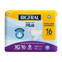 Fralda Bigfral Regular Plus XG 16 Unidades Embalagem Econômica - Cod. 7896012880319