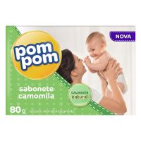 Sabonete Infantil em Barra Camomila Pom Pom 80g - Cod. 7896094905658