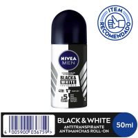 Desodorante Antitranspirante Roll On NIVEA Invisible for Black & White 50mL - Cod. 4005900036759