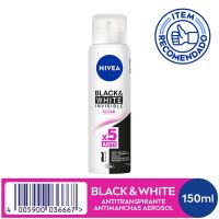Desodorante Antitranspirante Aerosol NIVEA Invisible Black & White Clear 150mL - Cod. 4005900036667