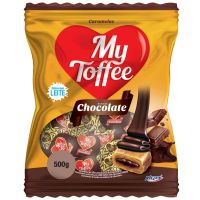 Bala My Toffee Leite Com Recheio Chocolate 500g - Cod. 7891151035699