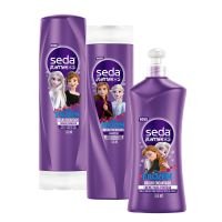Compre 12 CREME PARA PENTEAR INFANTIL FROZEN SEDA JUNTINHOS BRILHO ENCANTADO 300ML + 12 SHAMPOO INFANTIL FROZEN SEDA JUNTINHOS BRILHO ENCANTADO 300ML + 12 CONDICIONADOR INFANTIL FROZEN SEDA JUNTINHOS BRILHO ENCANTADO 300ML e Ganhe 10% de desconto - Cod. C51051