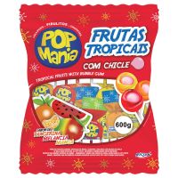 Pirulito Pop Mania Frutas Tropicais 50 Unidades de 12g cada - Cod. 7891151022460