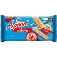 Biscoito Aymoré Wafer Morango 105g - Cod. 7896058200317
