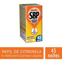 Repelente Elétrico Líquido SBP 45 Noites Citronela Refil 35mL - Cod. 7891035618246