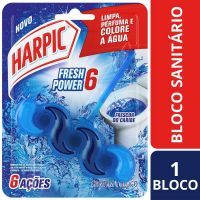 Bloco Sanitário Harpic Fresh Power 6 Frescor do Caribe 35g - Cod. 7891035991080
