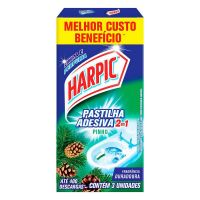 Pastilha Adesiva Sanitária Harpic Pinho 3 unidades - Cod. 7891035525230