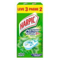 Pastilha Adesiva Sanitária Harpic Pinho Leve 3 Pague 2 unidades - Cod. 7891035560774