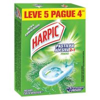 Pastilha Adesiva Sanitária Harpic Pinho Leve 5 Pague 4 unidades - Cod. 7891035000157
