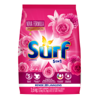 Lava Roupas Sanitizante em Pó Surf 5 em 1 Rosas e Flor de Lis 1.6kg - Cod. C52241