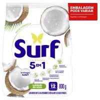 Lava Roupas Sanitizante em Pó Surf 5 em 1 Cuidado do Coco 800g - Cod. C52813