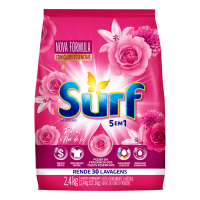 Lava Roupas Sanitizante em Pó Surf 5 em 1 Rosas e Flor de Lis 2.4kg - Cod. C52817