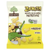 Biscoito Orgânico Mãe Terra Zooreta Maisena Mix de Grãos Integral Pacote 80g - Cod. 7891150081345