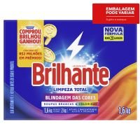 Lava-Roupas em Pó Brilhante Limpeza Total Roupas Brancas e Coloridas Ativo Concentrado Caixa 1,6 Kg - Cod. 7891150086555